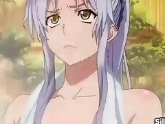 A Well-endowed Anime Girl Engages In Sexual Activity In A Shower