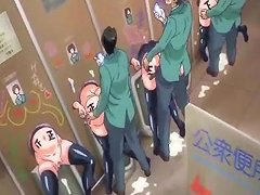 Hentai Girls With Large Breasts Engage In Group Sex In A School Setting